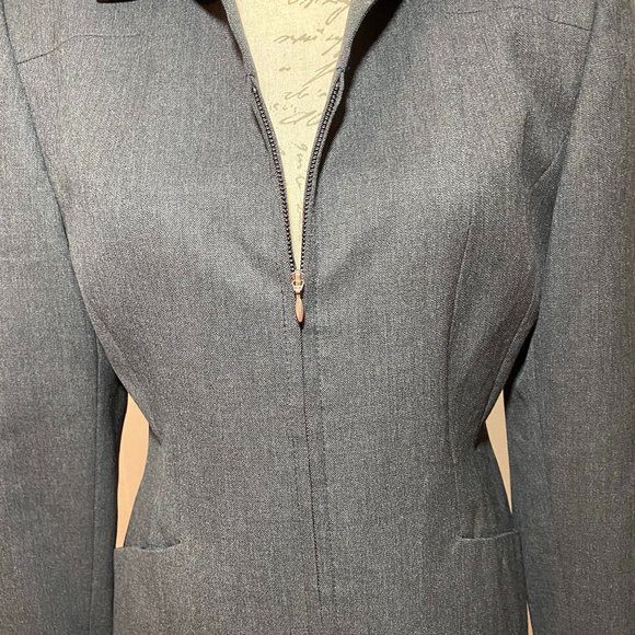 Valerie Stevens Wool Blend Blazer Petites Size 8P Black - Picture 3 of 6